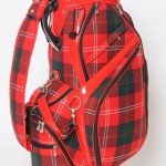 Modern Red Chisholm Tartan Golf Bag