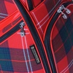 Modern Red Chisholm Tartan Golf Bag